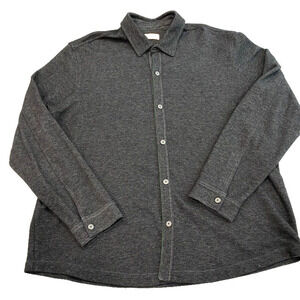 TOMMY BAHAMA Gray Thick Heavy Long Sleeve button down collar Shirt Size Men's XL
